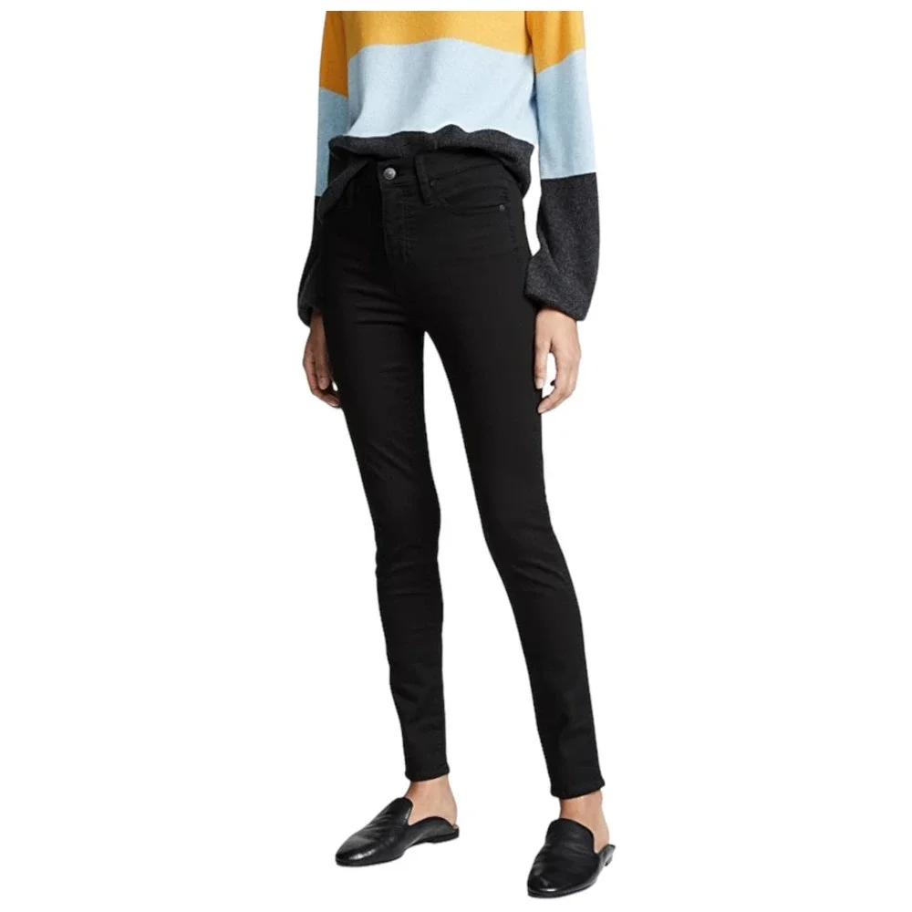 Madewell High Rise Skinny Skinny Carbondale B1799 Black Jeans 28 - Picture 1 of 12